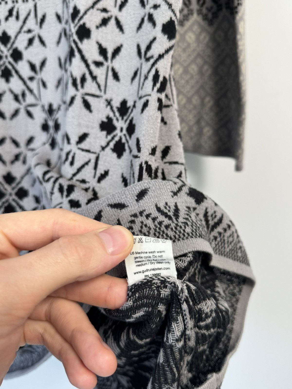Gudrun Sjoden Gudrun Sjoden Knitted Cotton All Over Printed Midi Dress Size XL / US 12-14 / IT 48-50 - 10 Thumbnail