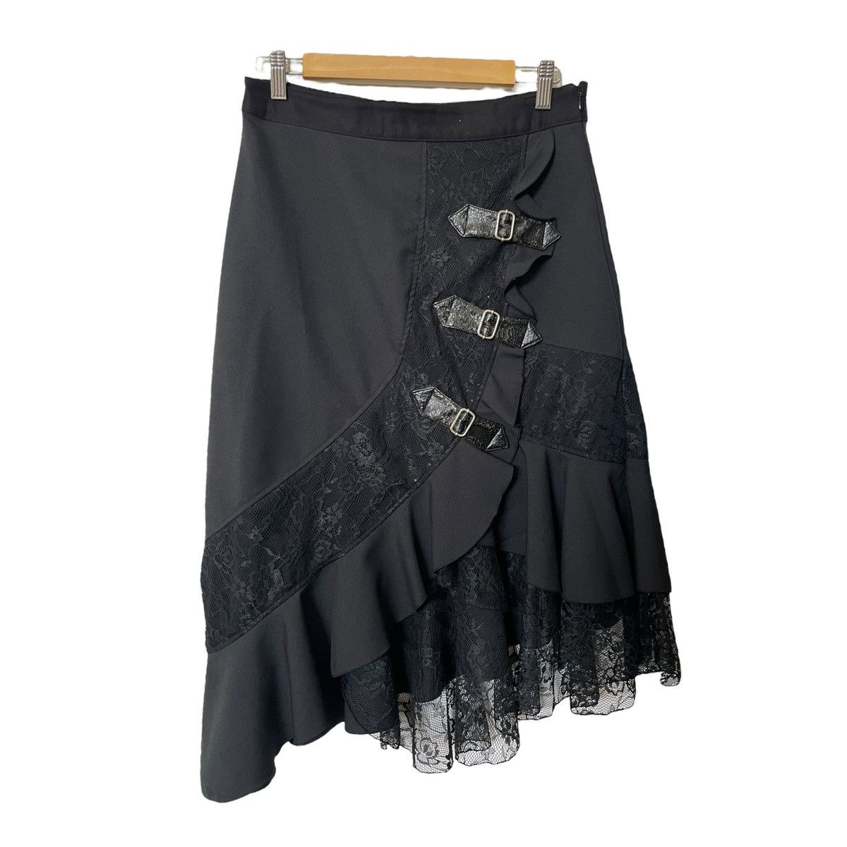 image of Designer H.naoto Buckle Skirt in Navy, Women's (Size 30)