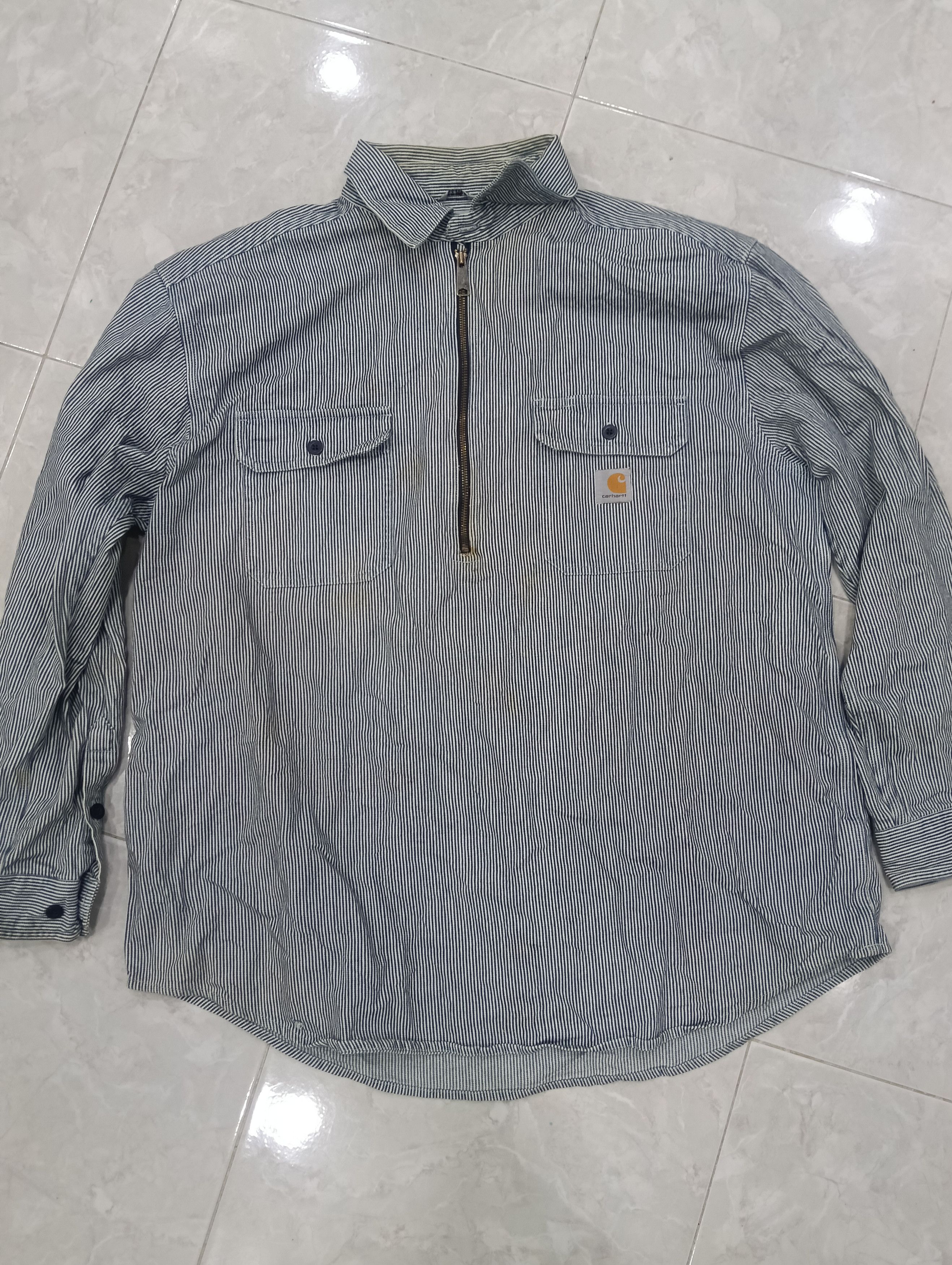 Carhartt Carhatt Striped Half Zipper Size US XXL / EU 58 / 5 - 2 Thumbnail