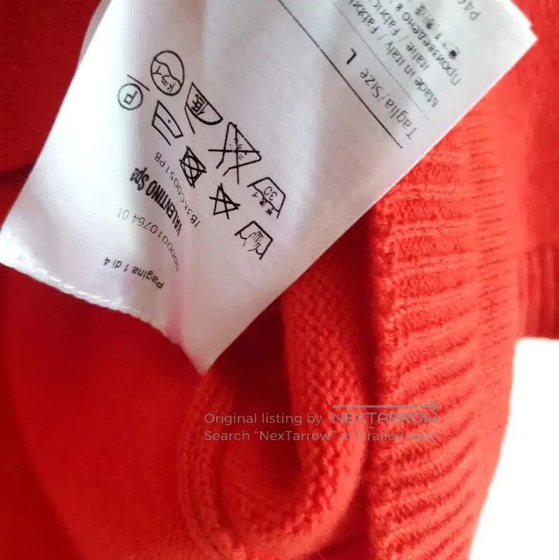 Valentino Valentino Red Cashmere Short Sleeve Sweater . Size L / US 10 / IT 46 - 4 Thumbnail