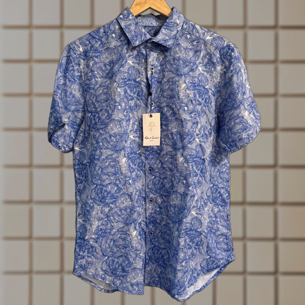 Genesis 8s Casual Attire VINTAGE Robert Graham Short Sleeve Shirt