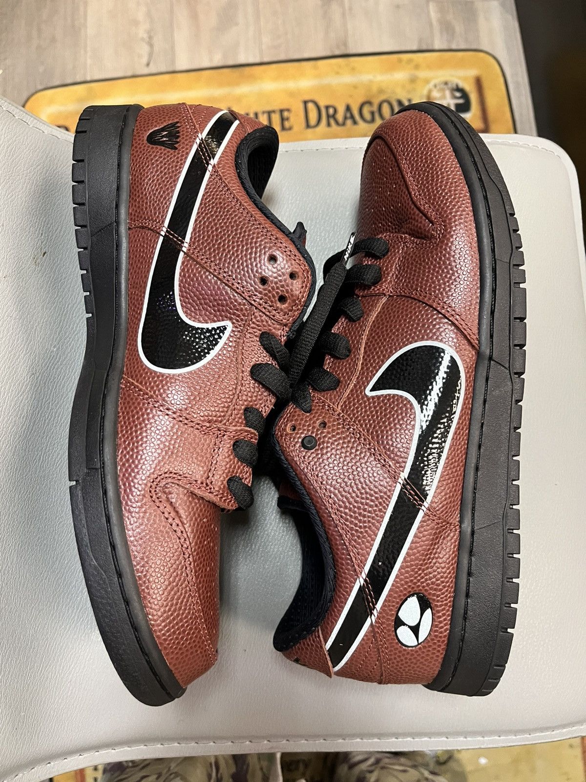 Nike SB Limosine Skateboards x Nike Dunk Low SB 'Football' Size US 10.5 / EU 43-44 - 7 Thumbnail