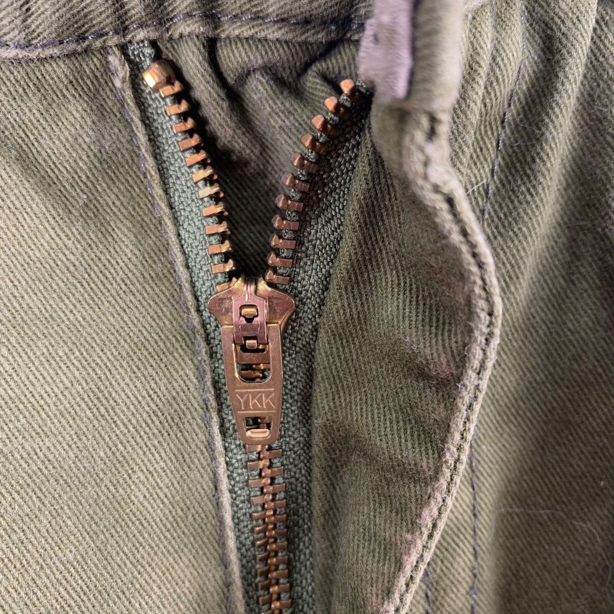 Japanese Brand SURPLUS SEMINARY Army colour cargo pants Size US 31 - 15 Thumbnail