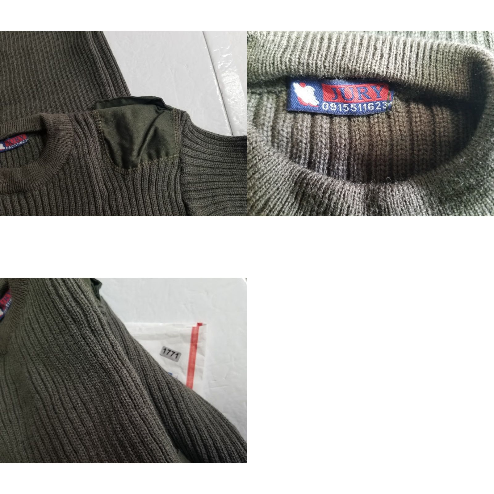 Olive Jury Sweater Men Size M Olive Green Wool Knit Crew Neck Pullover Military Army Marine Casual Regular Standards See Measurements Size US M / EU 48-50 / 2 - 8 Thumbnail