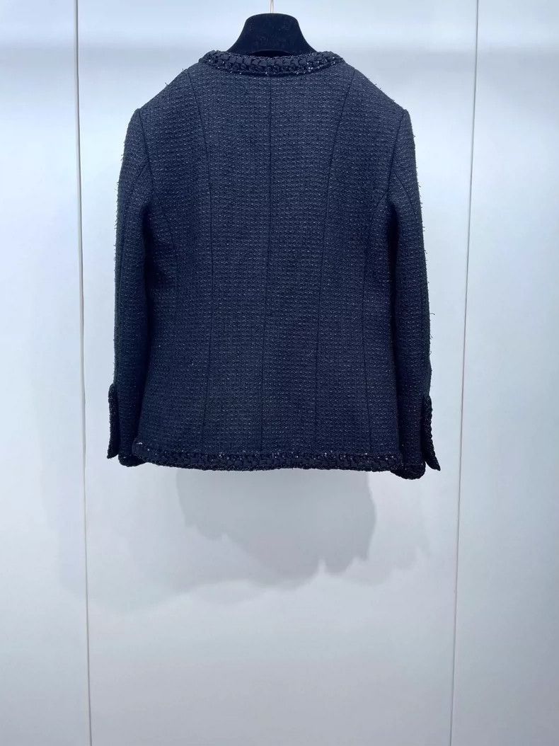 Chanel Chanel Black Tweed Jacket with Detail -2505 Size US S / EU 44-46 / 1 - 2 Thumbnail