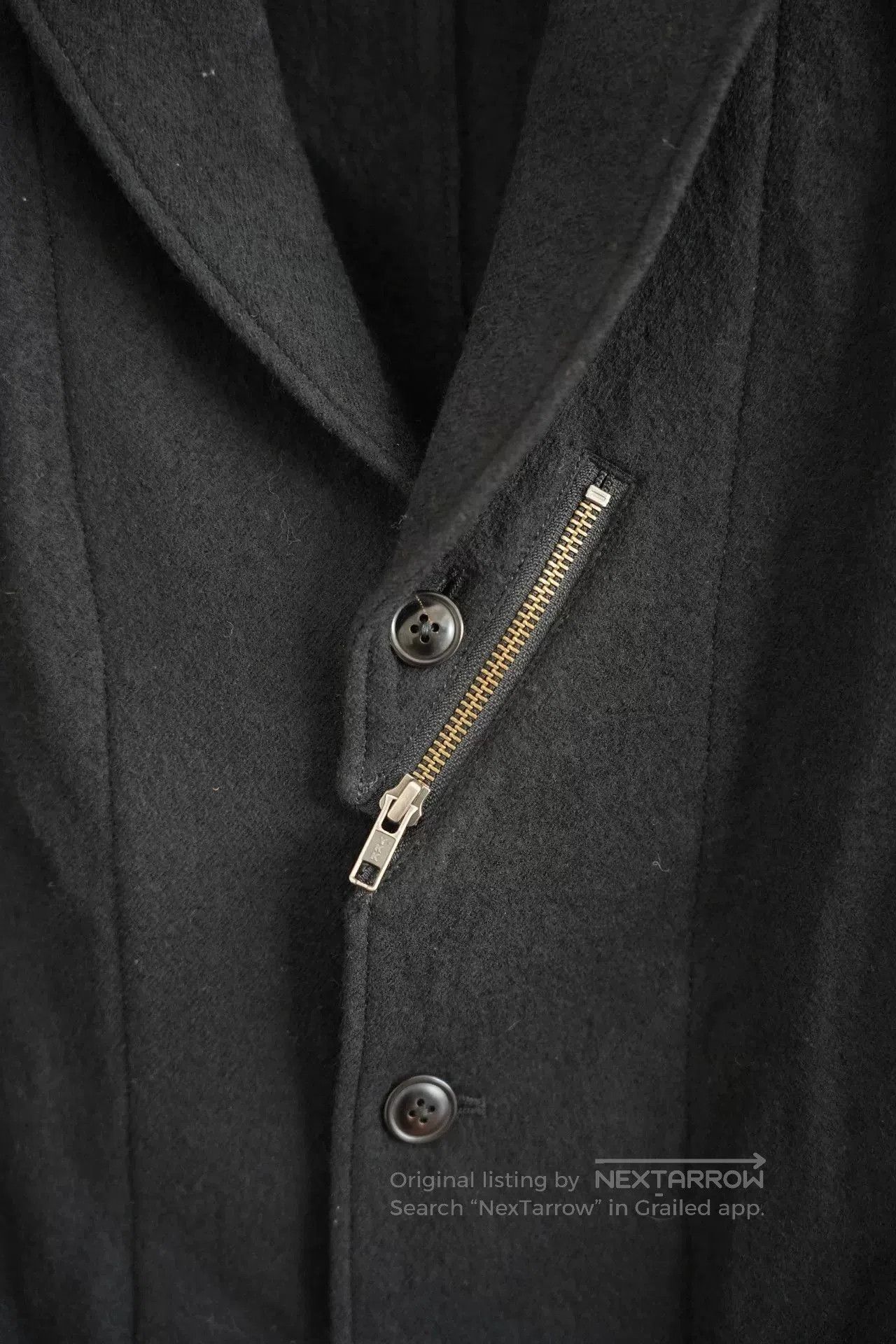 yohji yamamoto black wool suit jacket.