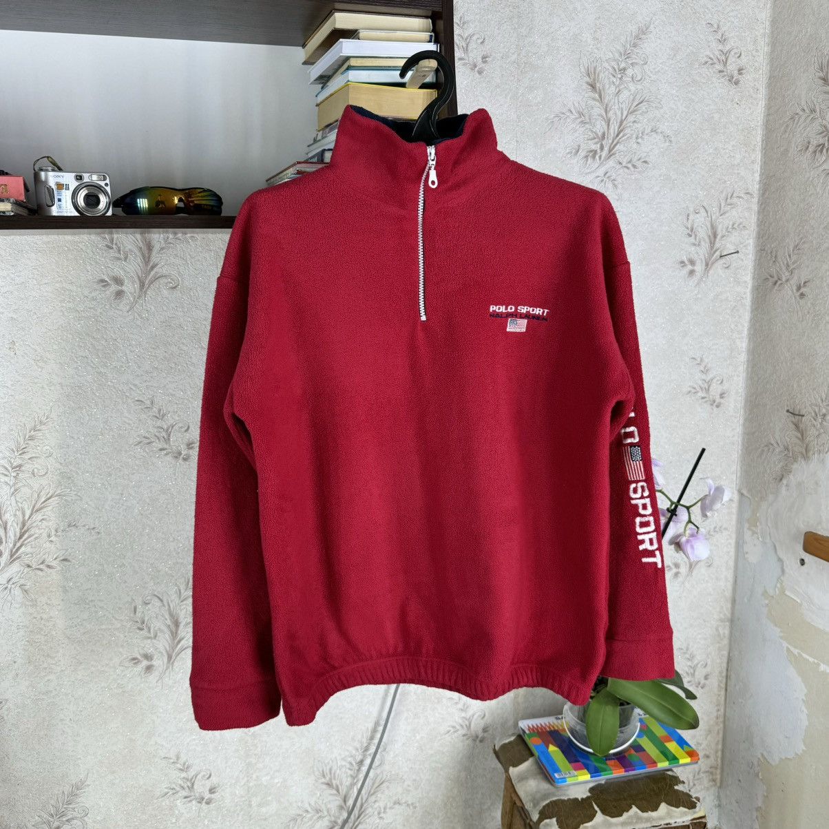 Polo Ralph Lauren × Vintage Vintage 90s Ralph Lauren Polo Sport Fleece Red XL Luxury Size US XL / EU 56 / 4 - 11 Thumbnail