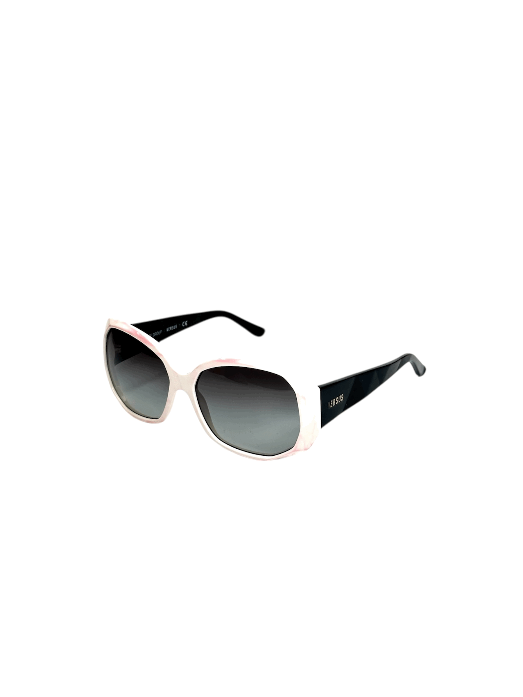 Versus Versace Versus Marble Pink Squared Futuristic Sunglasses Size ONE SIZE - 1 Thumbnail
