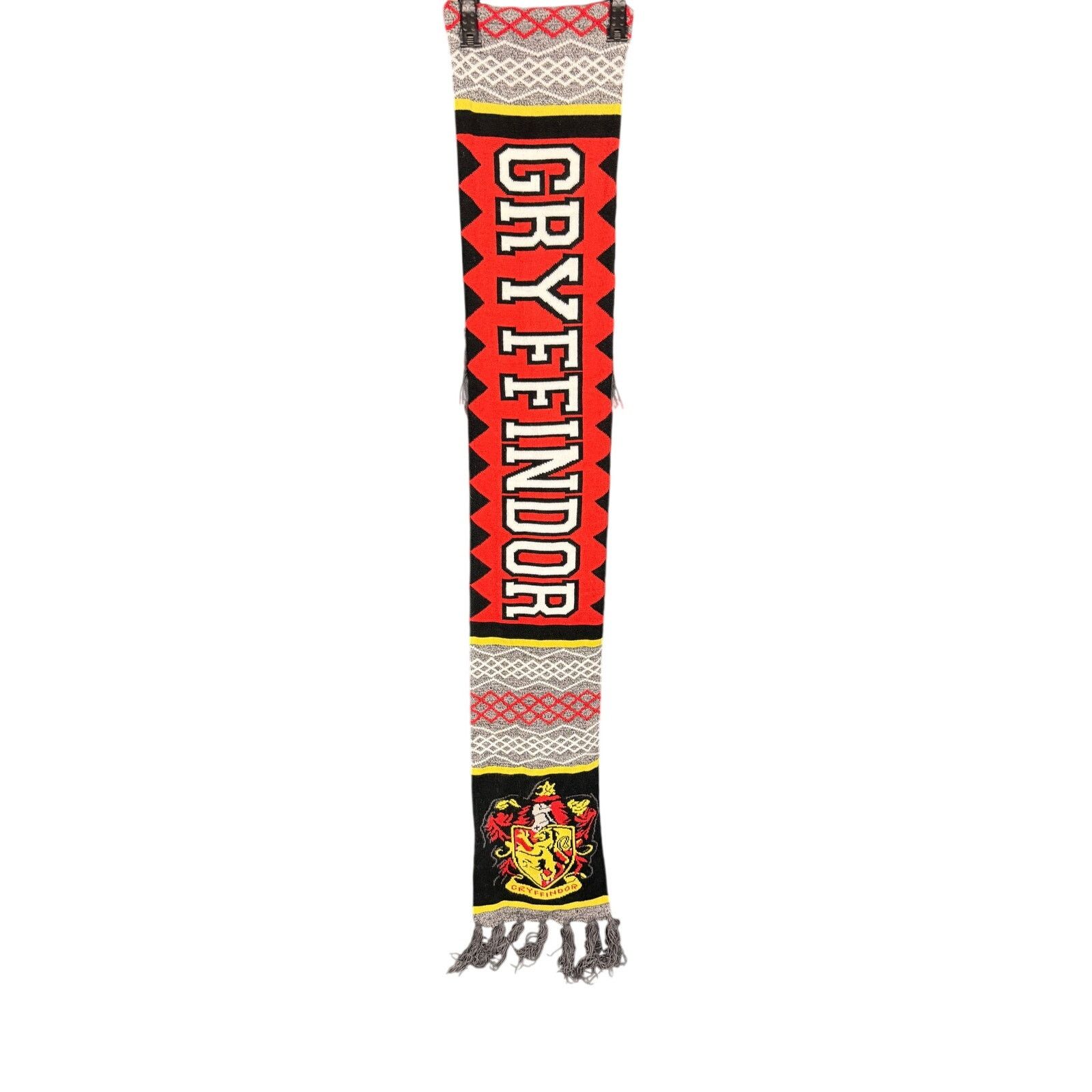Warner Bros Harry Potter Gryffindor Spell Out Crest Acrylic Scarf Size ONE SIZE - 1 Thumbnail