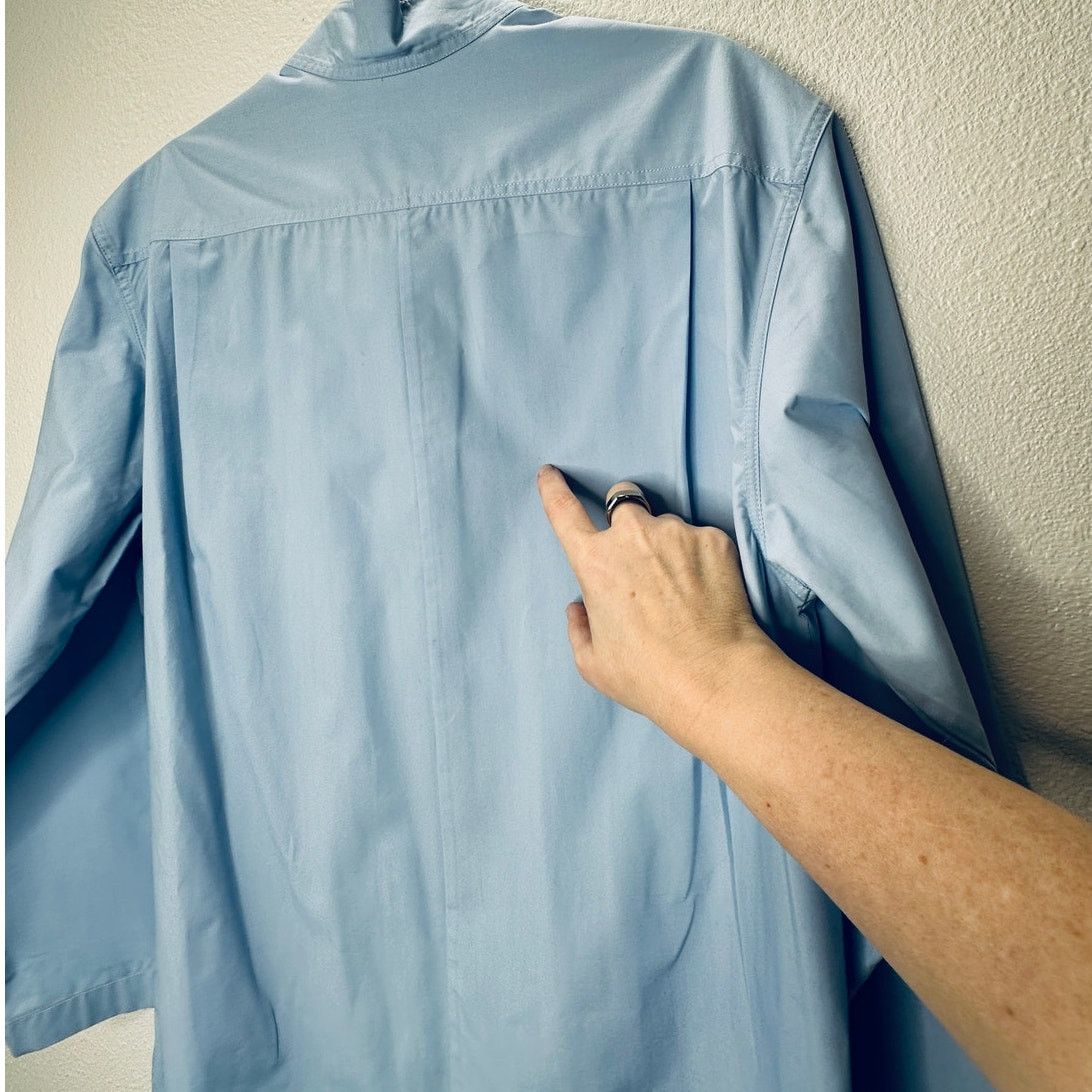 Loewe Loewe Blue Button Split Side Asymmetrical Hem Shirt Dress S Size S / US 4 / IT 40 - 12 Thumbnail