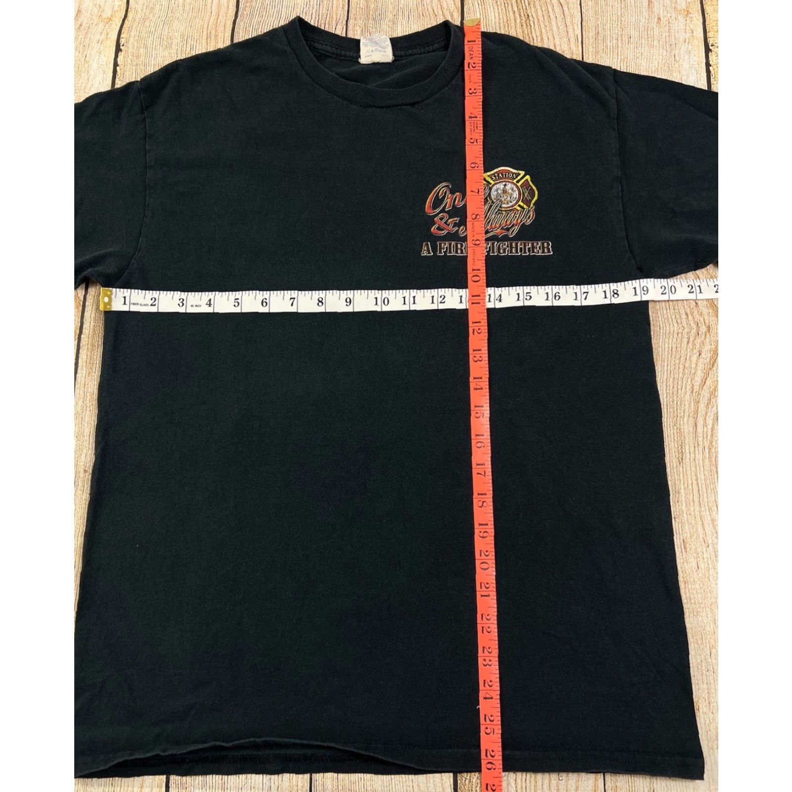 Gildan Once a Firefighter Always a Firefighter Black T-Shirt M Unisex Adults Medium Size US M / EU 48-50 / 2 - 5 Thumbnail