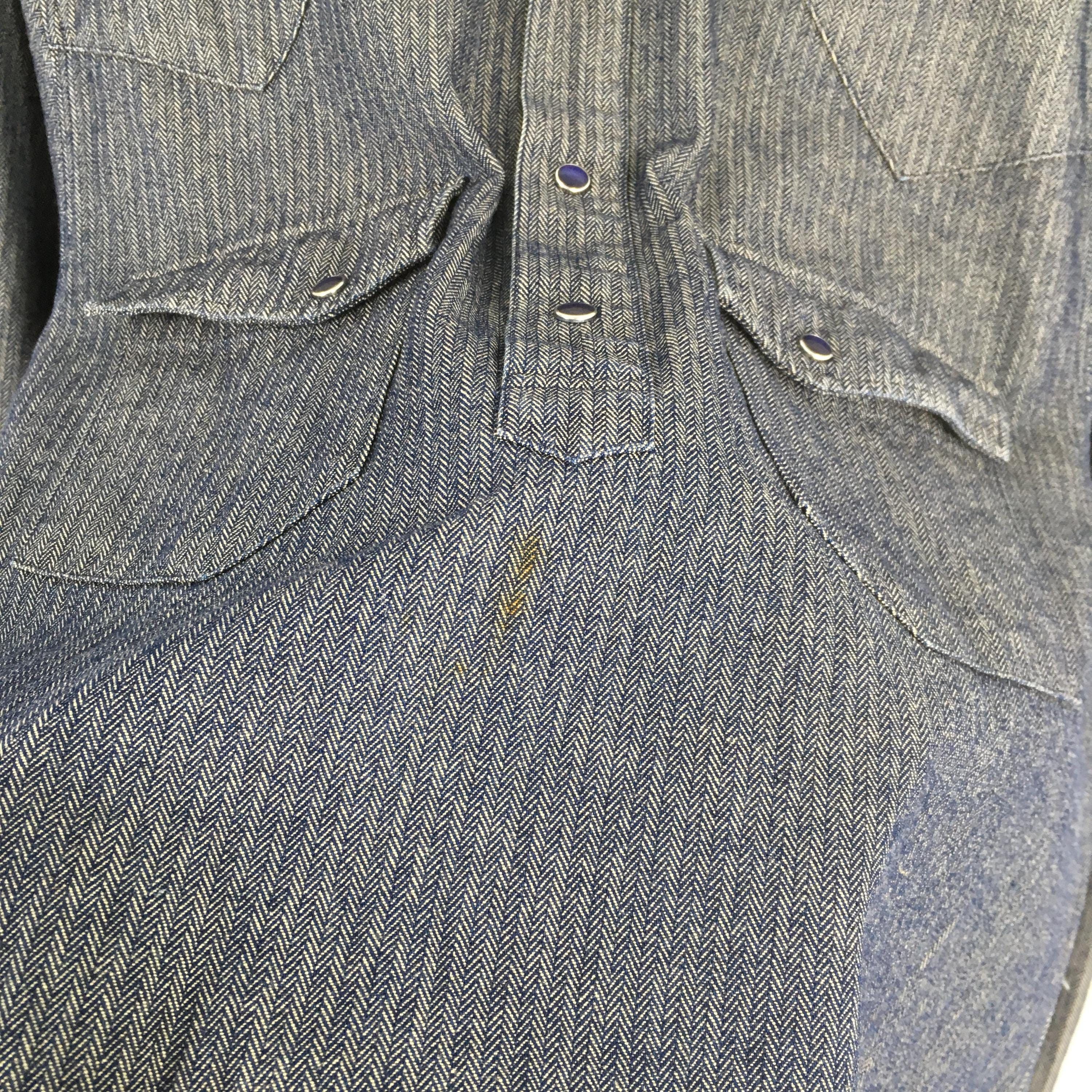 RAGEBLUE Vintage Rageblue Herringbone HBT Western Shirt Medium Size US M / EU 48-50 / 2 - 4 Thumbnail