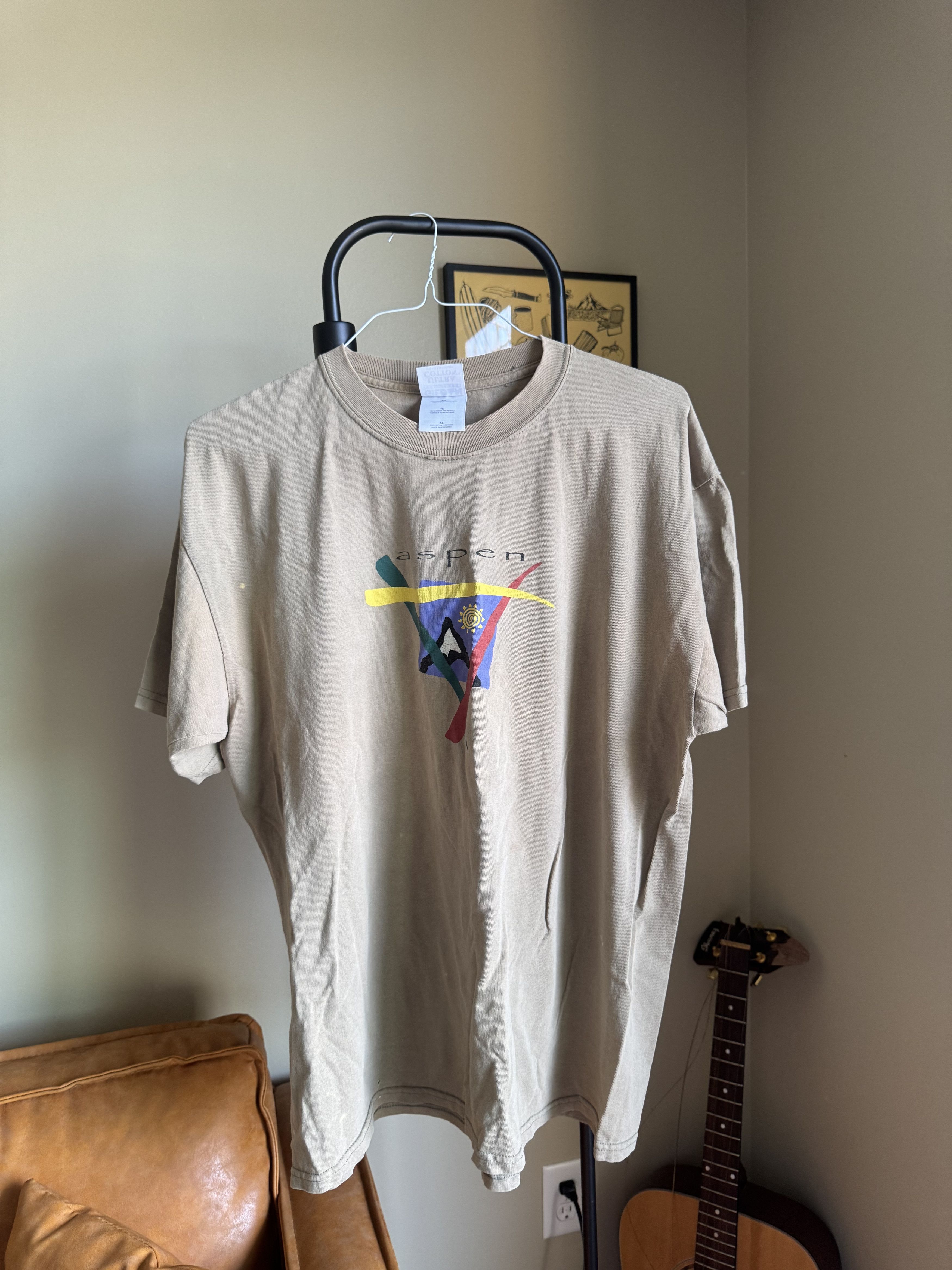 Vintage Vintage Aspen Tee - Natural - XL Size US XL / EU 56 / 4 - 1 Thumbnail