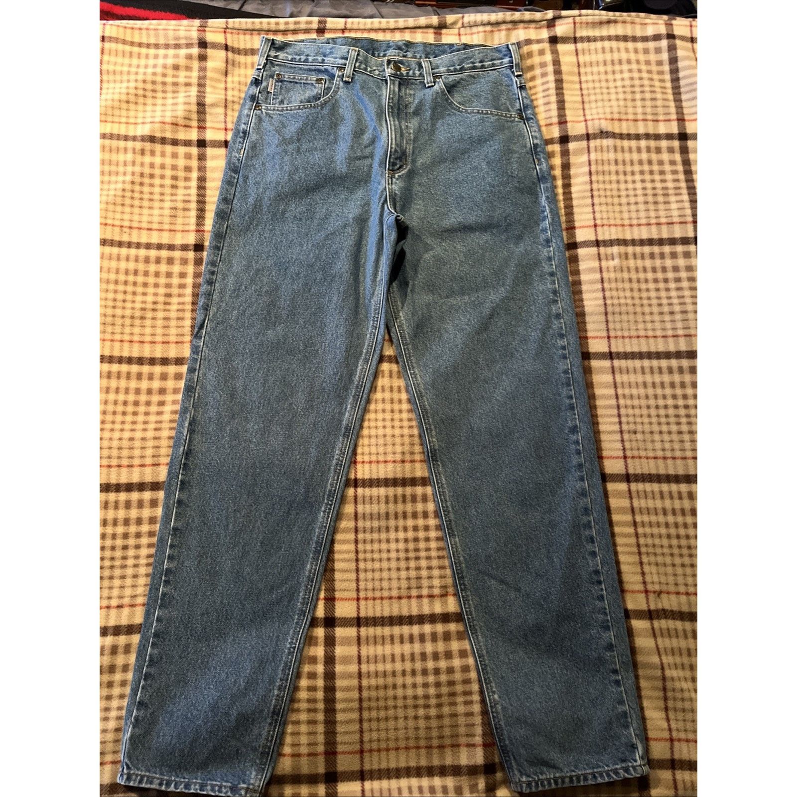 Carhartt Carhartt B17 Jeans Mens 36x34 Denim Med Wash Workwear Blue Size US 36 / EU 52 - 2 Thumbnail