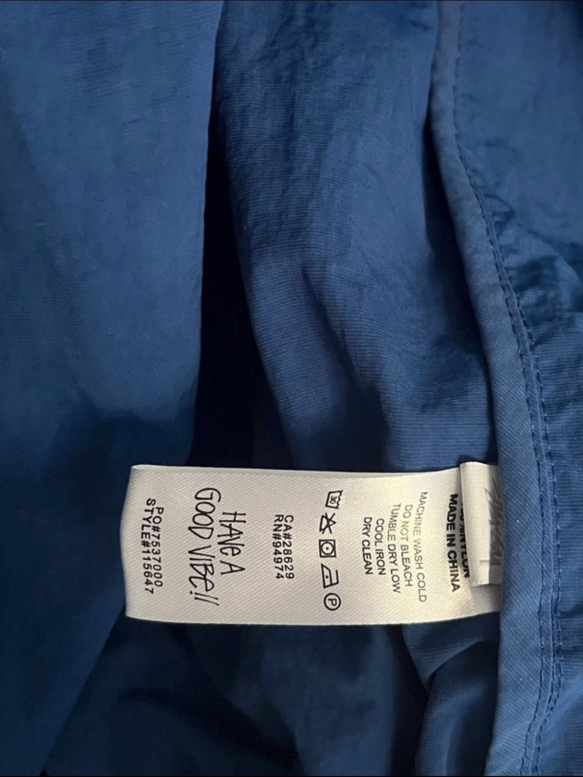 Stussy Stussy Shell Jacket Windbreaker Blue S Size US S / EU 44-46 / 1 - 5 Thumbnail