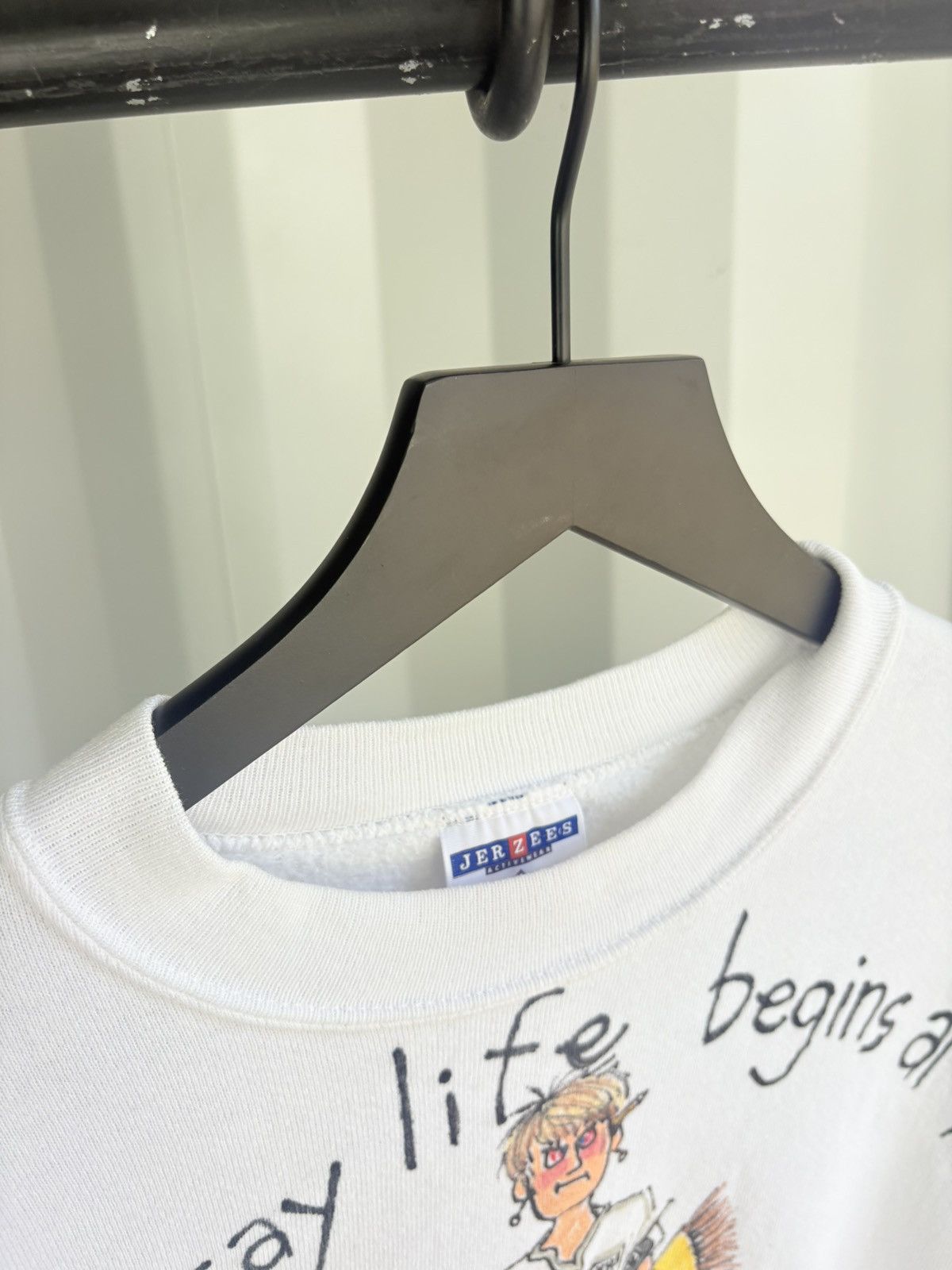 Vintage Life Begins at 40 Faded Sweatshirt Distressed ERD Grunge WCC Size US XL / EU 56 / 4 - 4 Thumbnail