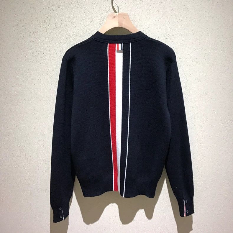 Thom Browne Thom Browne Wool Knit Cardigan with Stripes - dmc Size US M / EU 48-50 / 2 - 1 Thumbnail