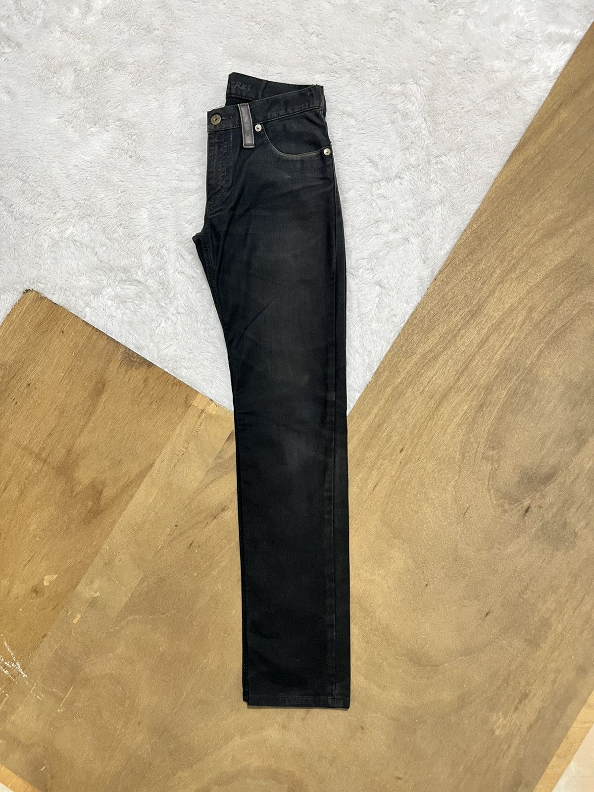 Other Twenty Works Black Leather Pocket Jeans Y2K Japan Size US 30 / EU 46 - 5 Thumbnail