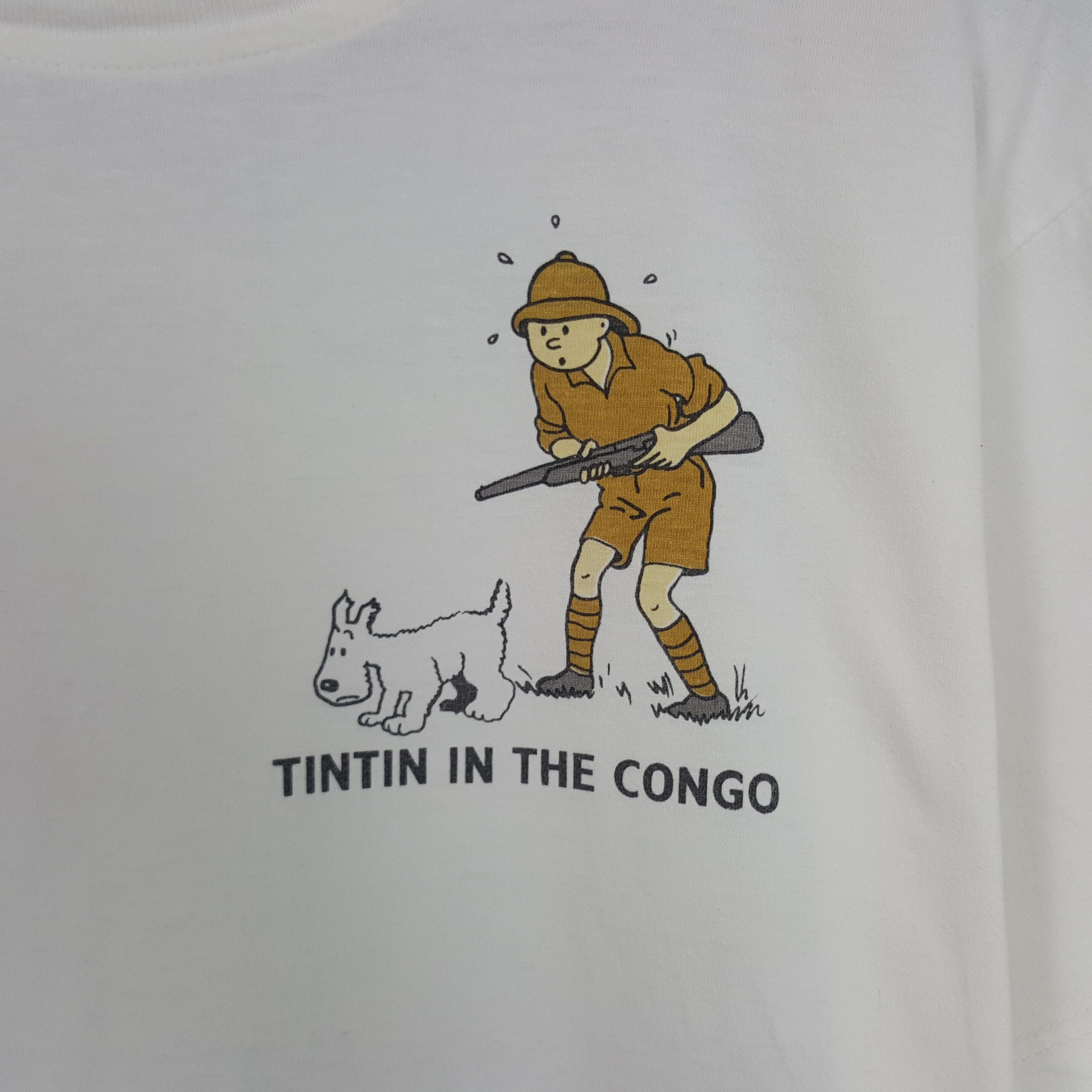 Japanese Brand × Vintage Vintage Tintin in The Congo Tshirt Size US L / EU 52-54 / 3 - 4 Thumbnail
