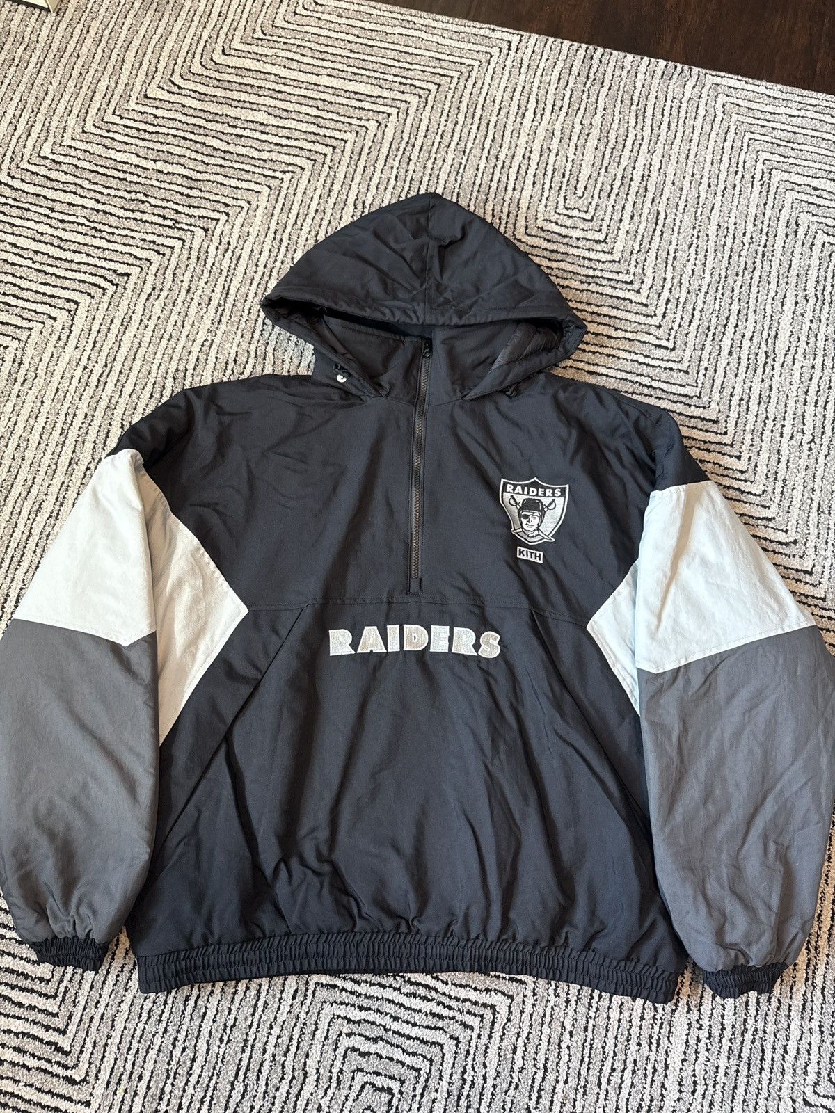 47 Brand × Kith Kith 47 NFL Raiders Quarterzip Hooded Jacket Size US XL / EU 56 / 4 - 1 Thumbnail