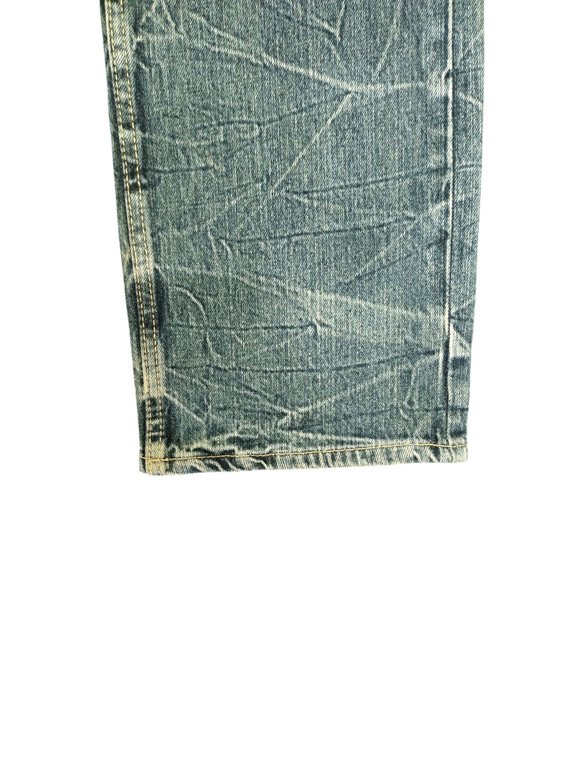 Le Grande Bleu (L.G.B.) Vintage Exit Japan Clawmark Distress Faded Denim Jeans Size US 30 / EU 46 - 5 Thumbnail