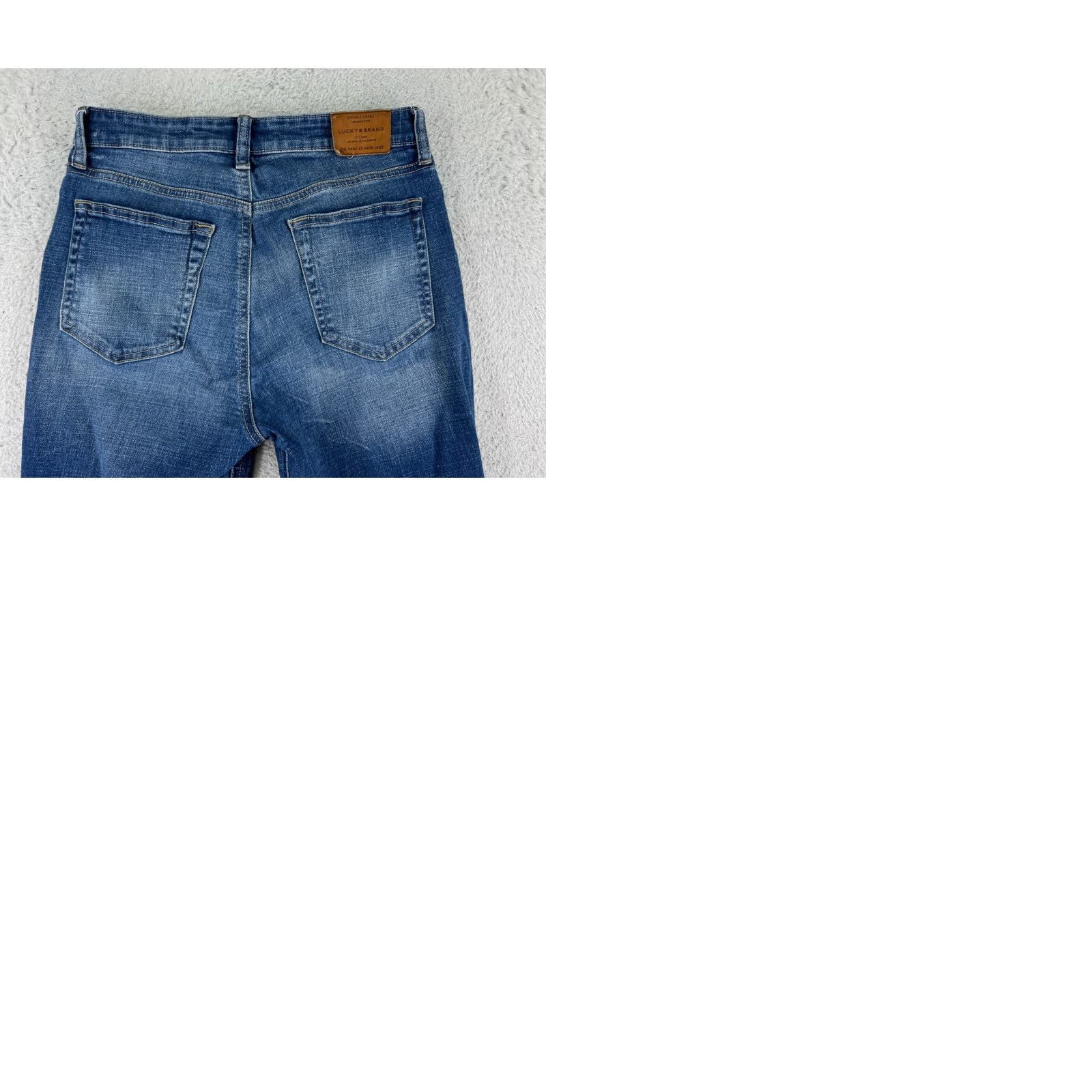 Lucky Brand Lucky Brand Jeans Juniors 4 Blue Denim Bridgette Skinny Ankle 21x25 Button Zipper Waist 25 in Cotton Blend Women's Modern USA Size 27" / US 4 / IT 40 - 10 Thumbnail