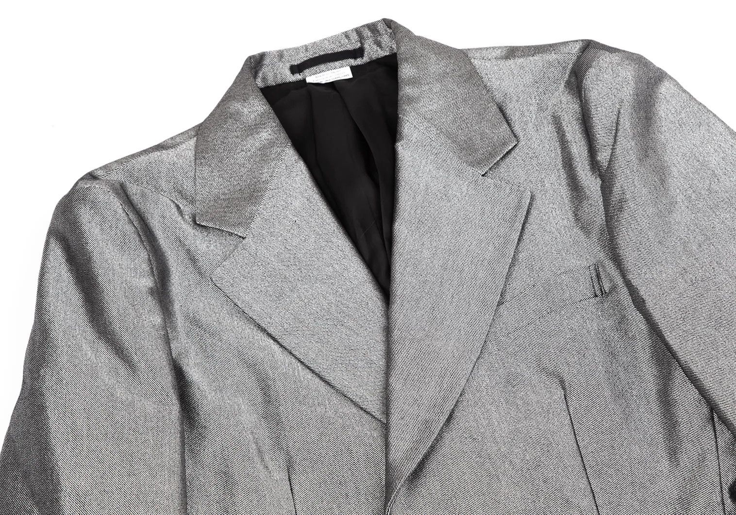 Comme des Garcons Homme Plus Metallic Hook Button Jacket in Silver, Size M Size US M / EU 48-50 / 2 - 2 Thumbnail