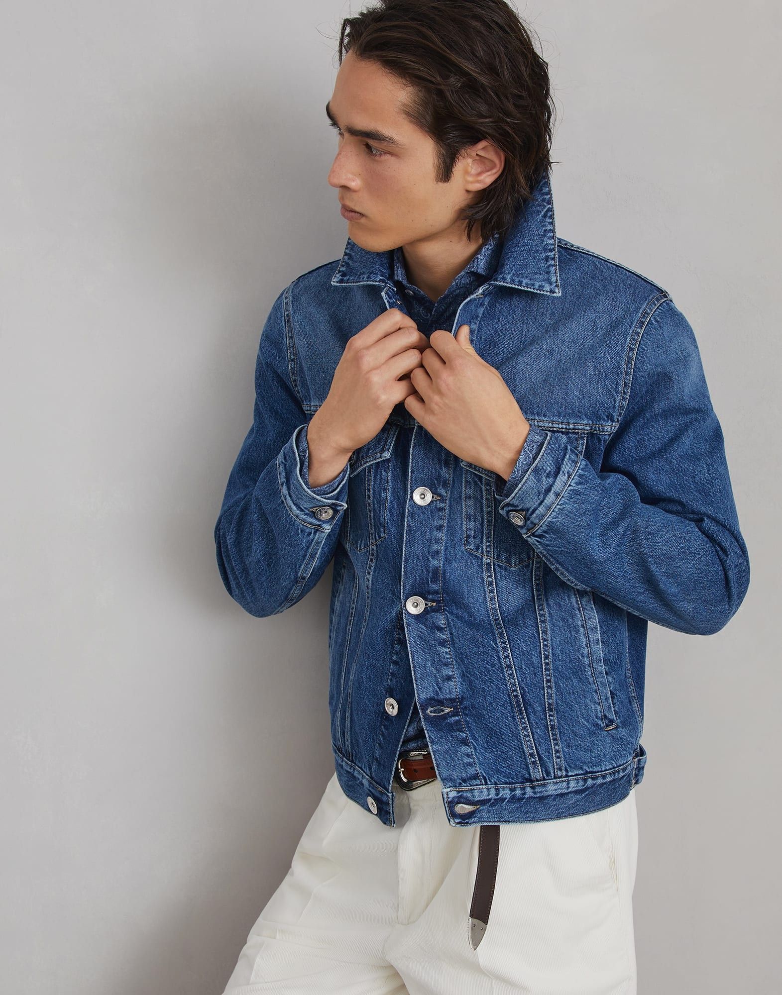Brunello Cucinelli o1la1rc1a0925 Jeans Jacket in Blue Size US XL / EU 56 / 4 - 4 Thumbnail