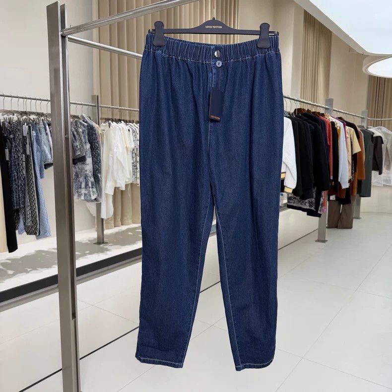 Louis Vuitton 25 dark blue denim turnip pants