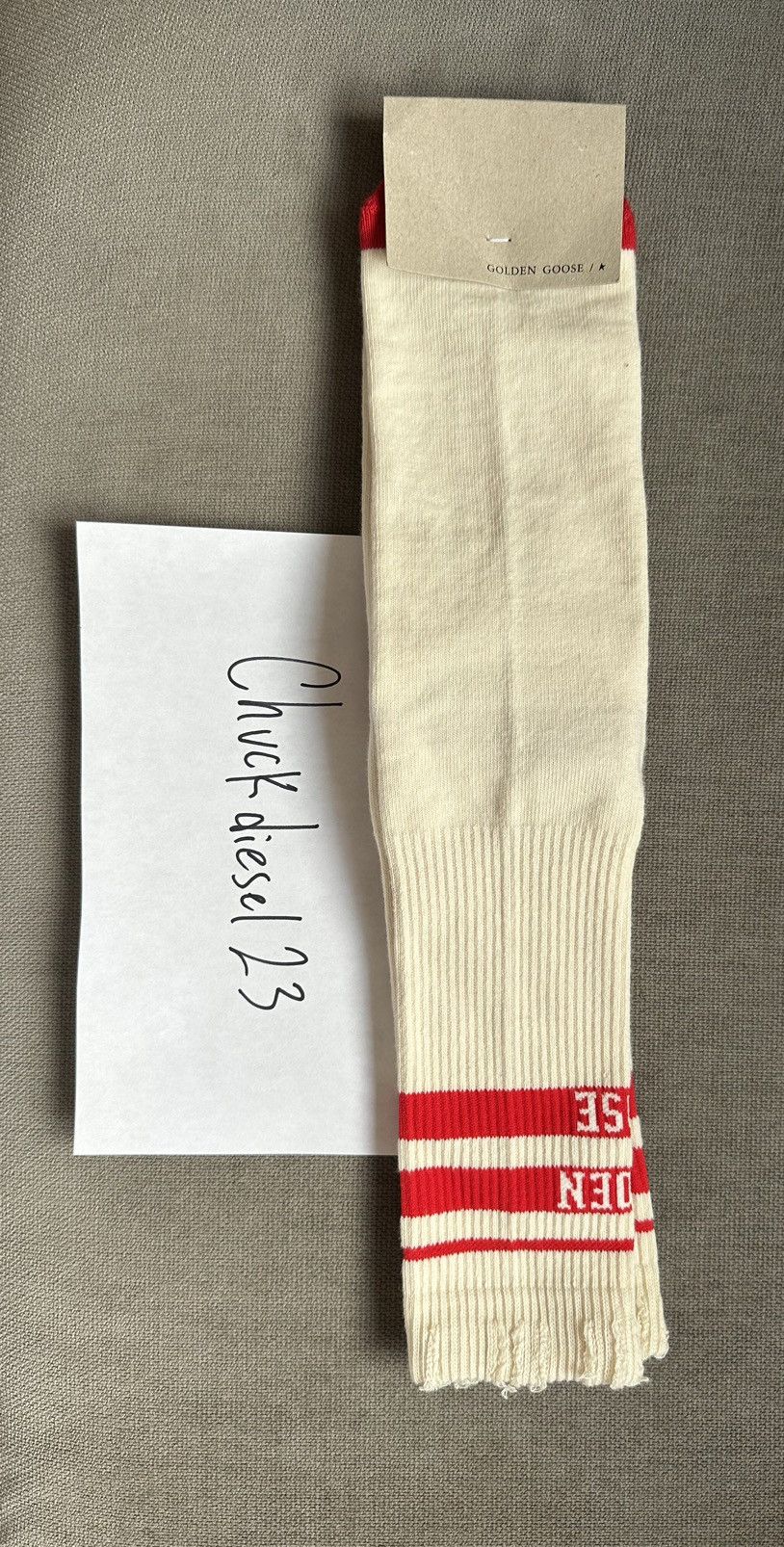 Golden Goose Golden Goose Unisex Red and White Star Socks Size ONE SIZE - 4 Thumbnail