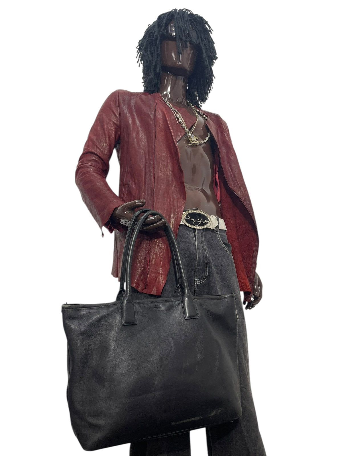 Japanese Brand Full Leather Seeker Japan Tote Shoulder Bag 2🟩1 Size ONE SIZE - 4 Thumbnail