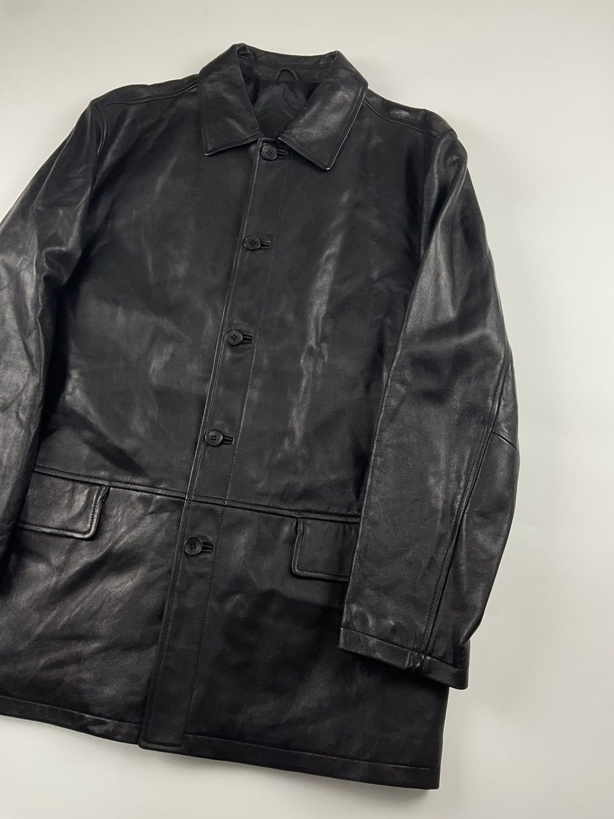 Balenciaga Vintage Balenciaga Leather Jacket Size US XL / EU 56 / 4 - 5 Thumbnail