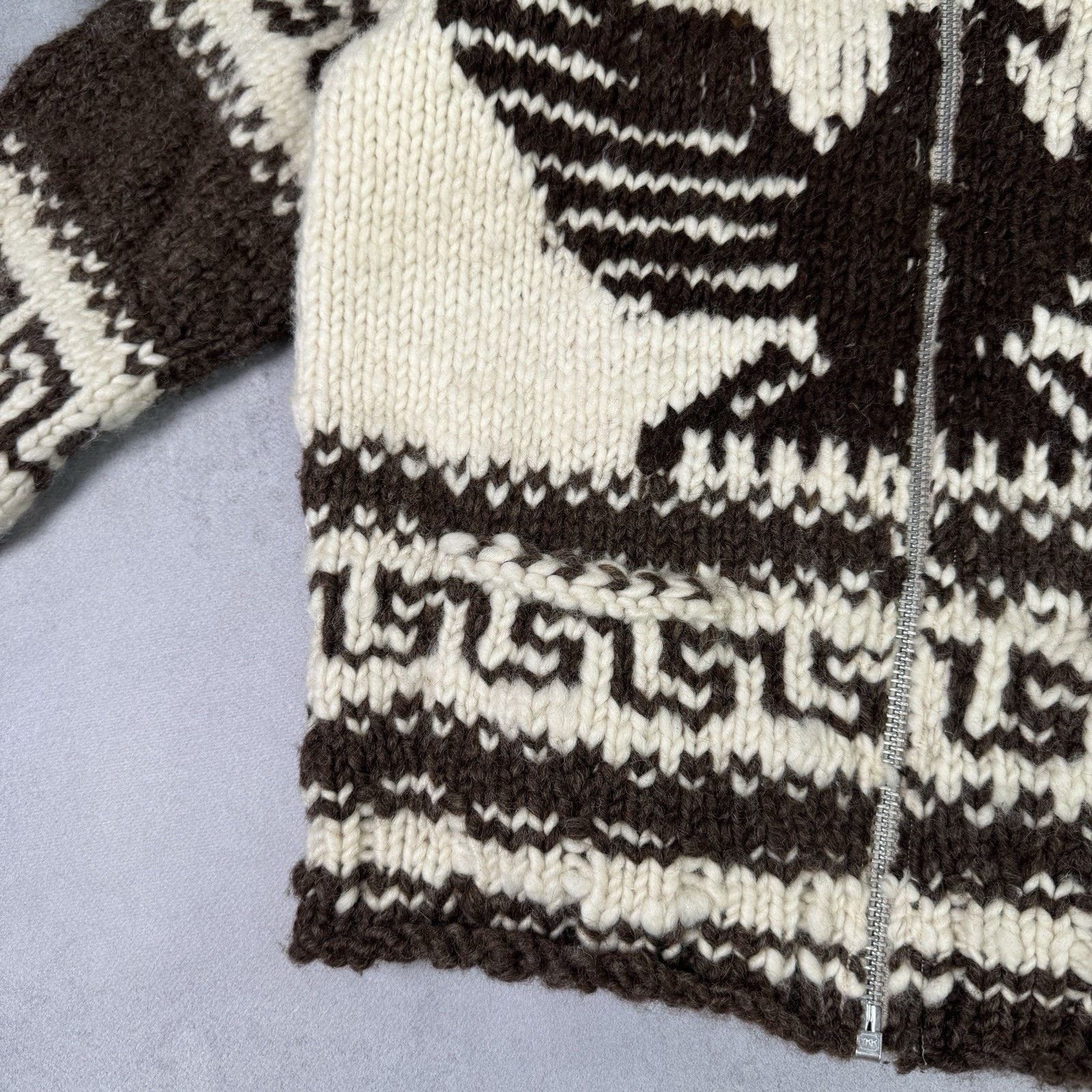 Vintage Vintage Couchan Indian Hand knit Wool Sweater Zip Eagle Size US M / EU 48-50 / 2 - 12 Thumbnail
