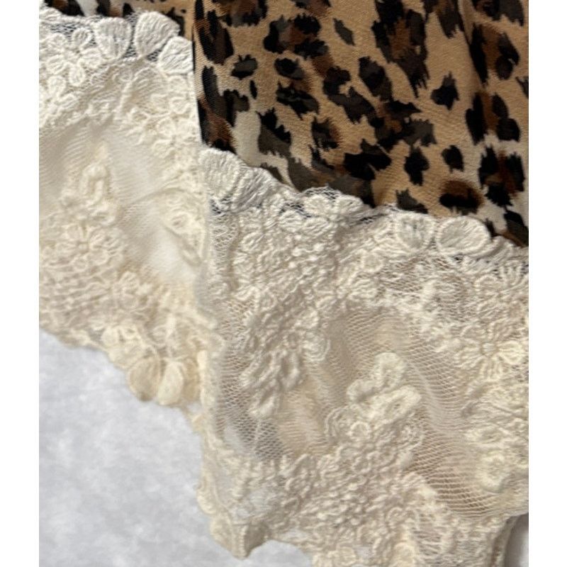 Other Women's Chic Leopard Print Lace Trim Cami Top | Size L | EUC Size L / US 10 / IT 46 - 2 Thumbnail