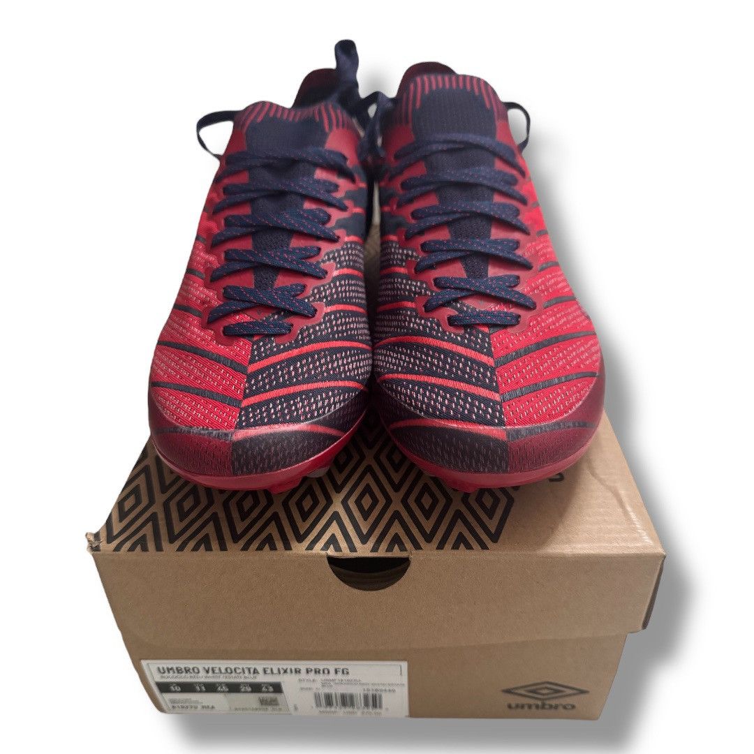 Umbro Umbro Men's Velocita Elixir Pro FG Soccer Cleat, Red/White/B Size US 11 / EU 44 - 9 Thumbnail