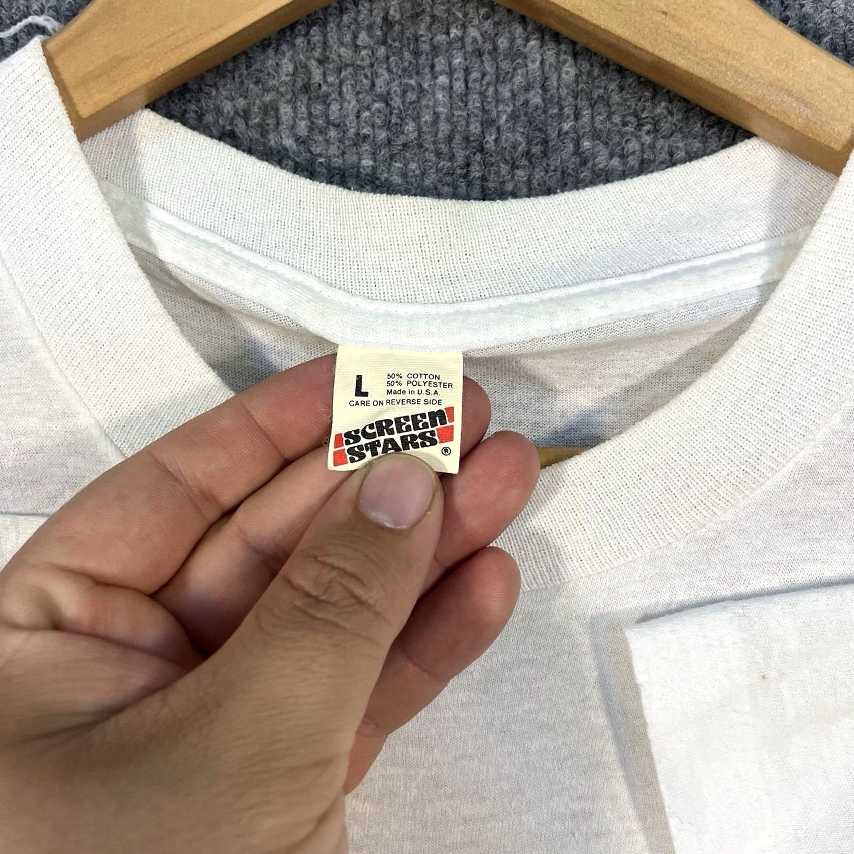Vintage VTG 80s Paper Thin Shirt - Size White Mens Large Size US L / EU 52-54 / 3 - 7 Thumbnail