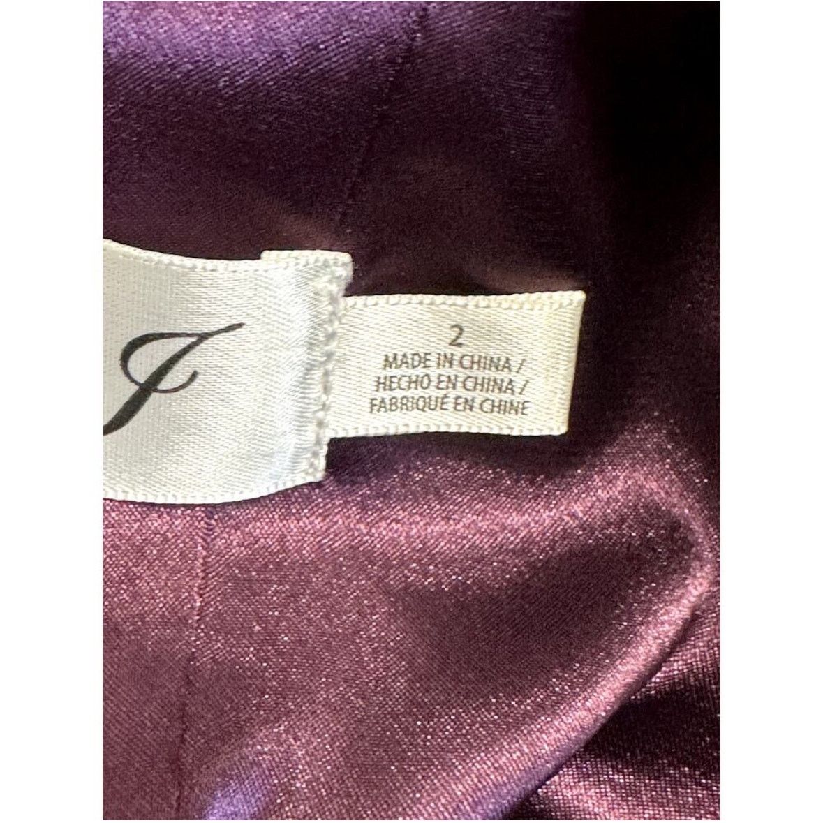 Other Eliza J Embellished Chiffon Dress High Low Plum Purple 2 Size XS / US 0-2 / IT 36-38 - 9 Thumbnail