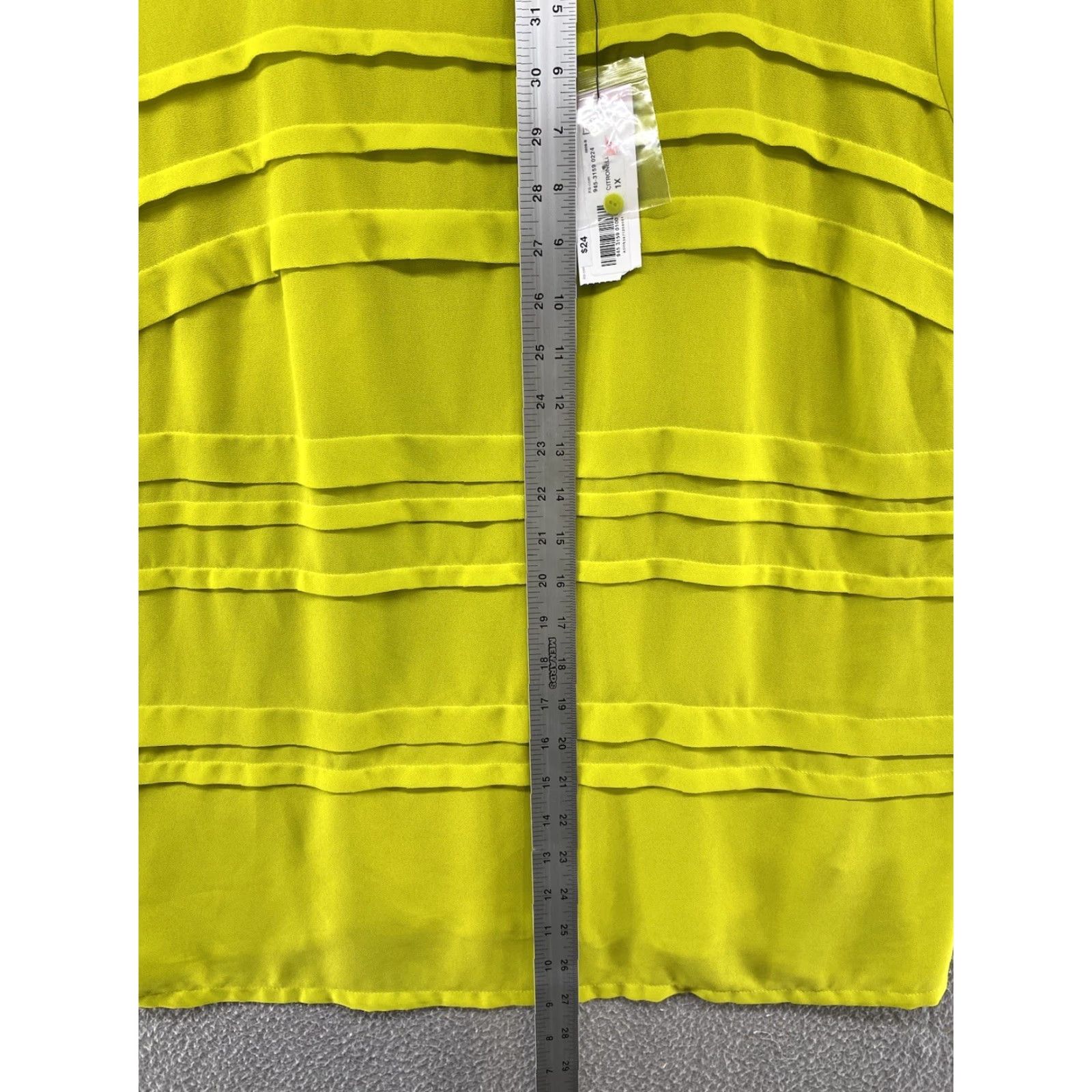Worthington Worthington Blouse 1X Plus Size Green Round Neck Short Sleeve Sheer Ruffled Top Casual Women's New Size XL / US 12-14 / IT 48-50 - 6 Thumbnail