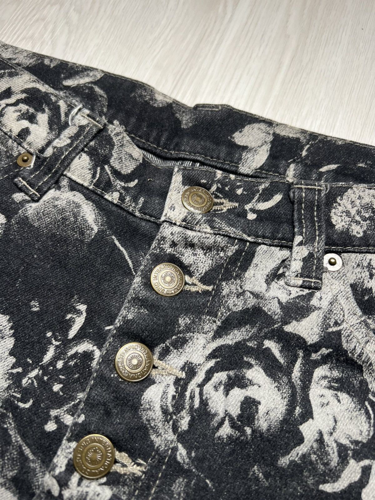 Tornado Mart Tornado Mart Black Rose Flared Denim vkei Lgb Kmrii style Size US 32 / EU 48 - 5 Thumbnail
