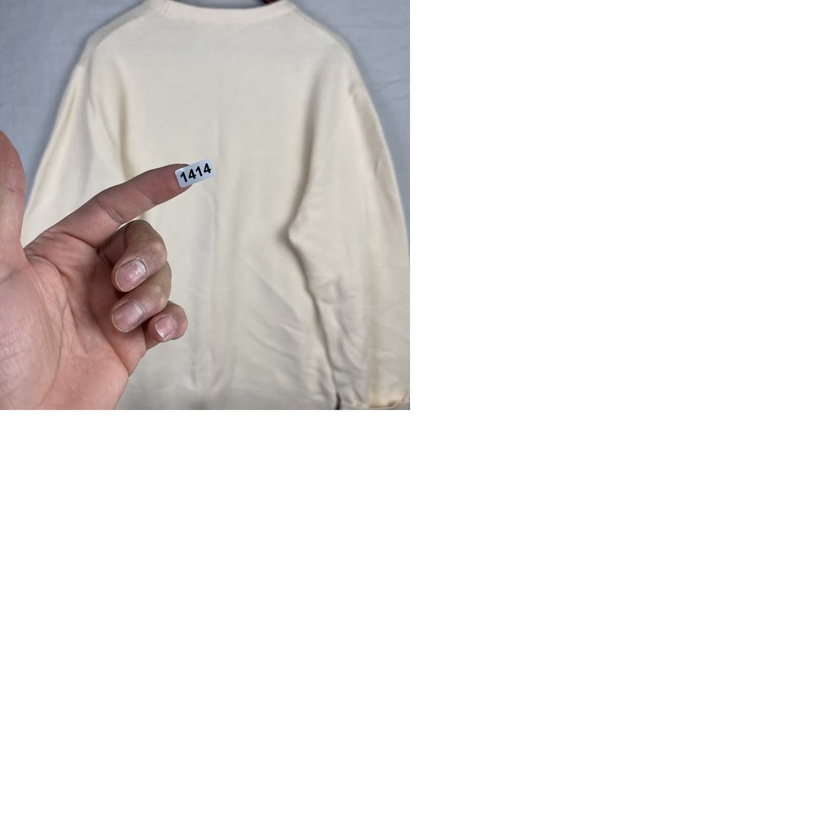 Vintage Octobre Editions Sweater Mens 3XL Beige Chuck Honeycomb Waffle Knit Sweatshirt Š Size US XXL / EU 58 / 5 - 10 Thumbnail