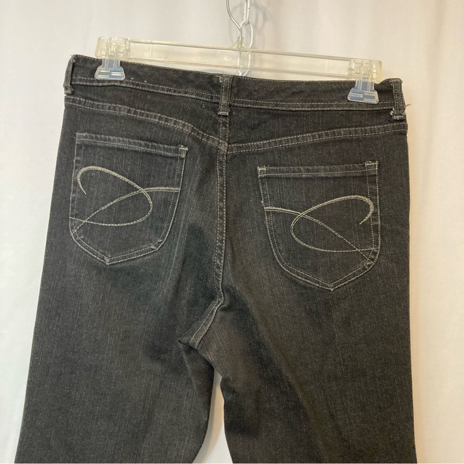 Chicos Chico’s Platinum Quartz Black Boot Cut Straight Denim Jeans Size 34" / US 12 / IT 48 - 7 Thumbnail