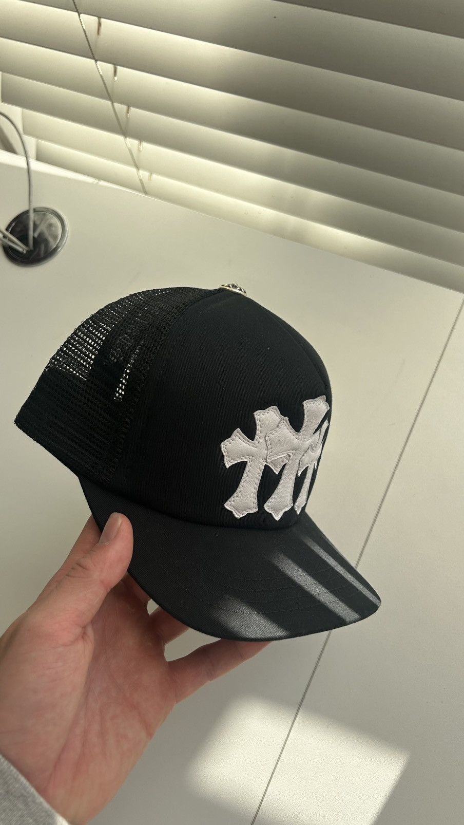 Chrome Hearts Chrome Hearts White Triple Cross Trucker Hat Size ONE SIZE - 3 Thumbnail