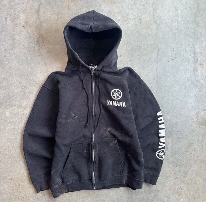 Yamaha Rare Vintage Yamaha Zip Up Hoodie Size US L / EU 52-54 / 3 - 1 Thumbnail