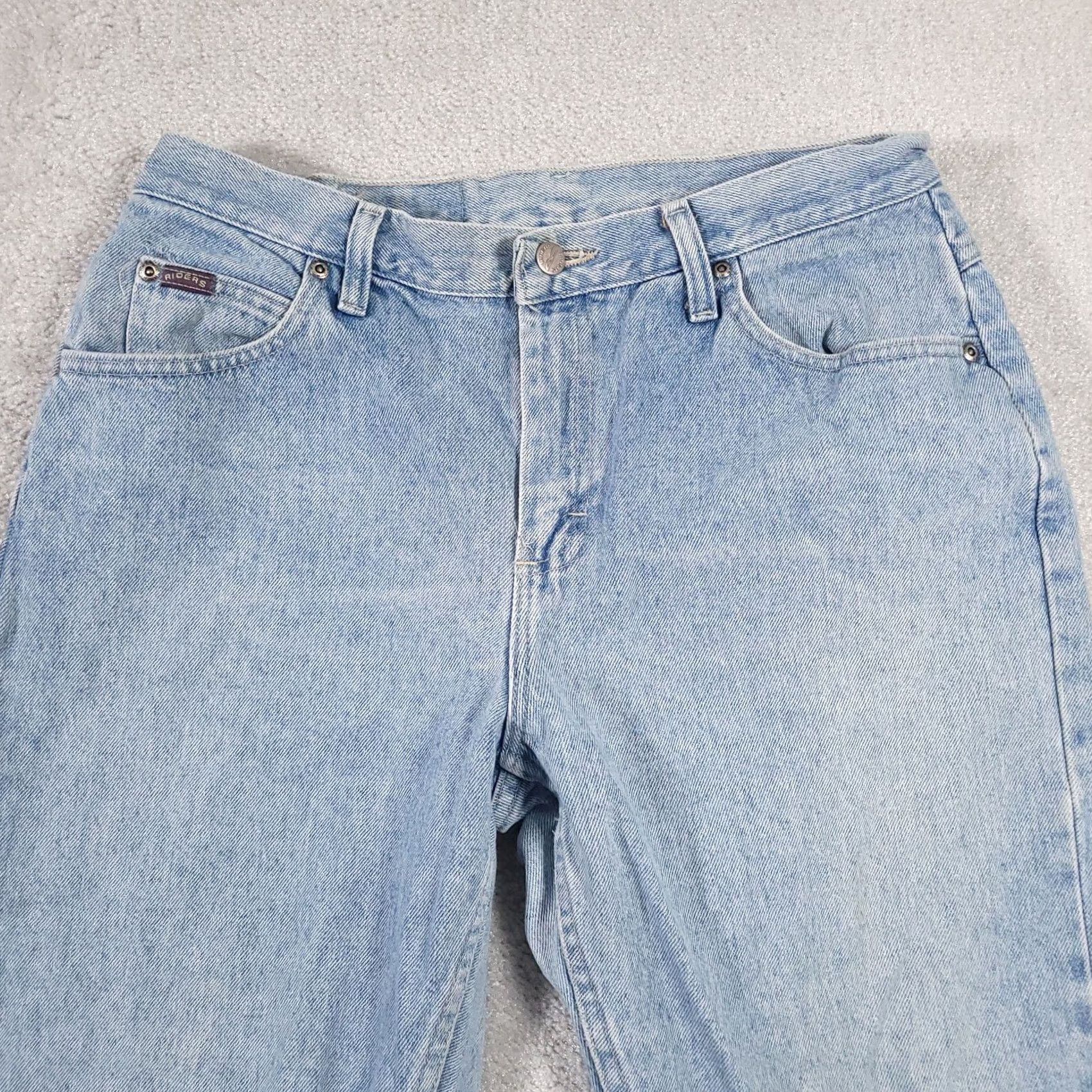 Lee Vtg Lee Riders Jeans Women's 12P Petite Classic Fit Denim Tapered Leg Light Wash Jeans Size 34" / US 12 / IT 48 - 3 Thumbnail
