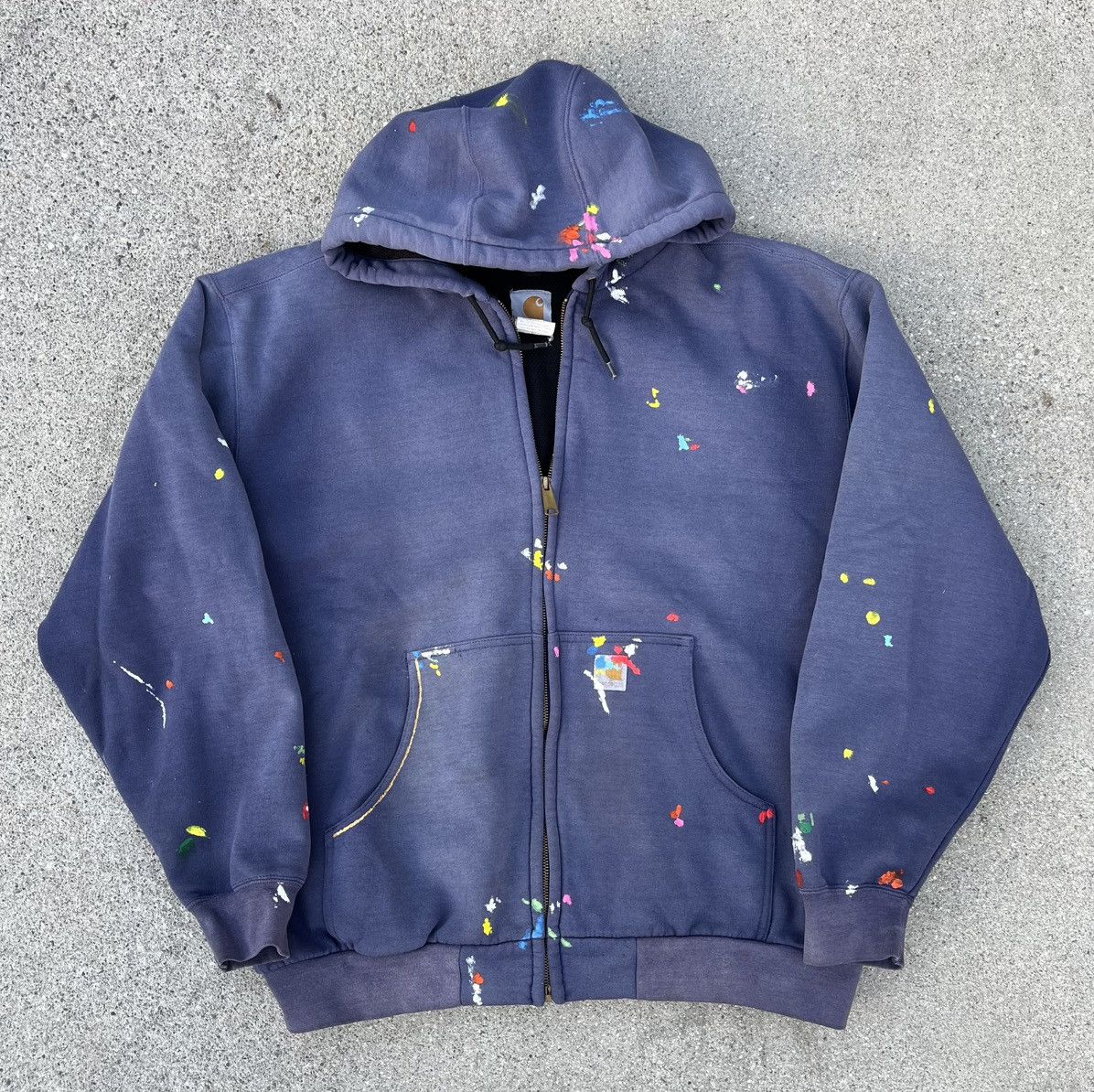 Carhartt Vintage Carhartt Hoodie Sun Fade Distressed Jacket Thermal Size US XL / EU 56 / 4 - 3 Thumbnail