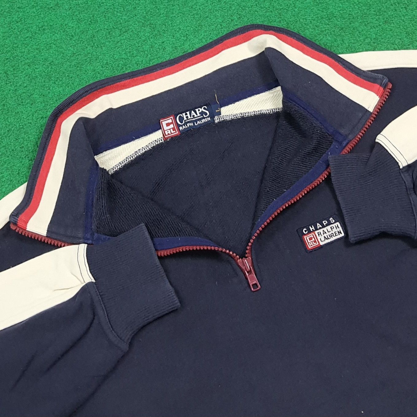 Chaps Ralph Lauren Vintage 90s Chaps Ralph Lauren Half Zipper Sweatshirt C282N5 Size US L / EU 52-54 / 3 - 5 Thumbnail