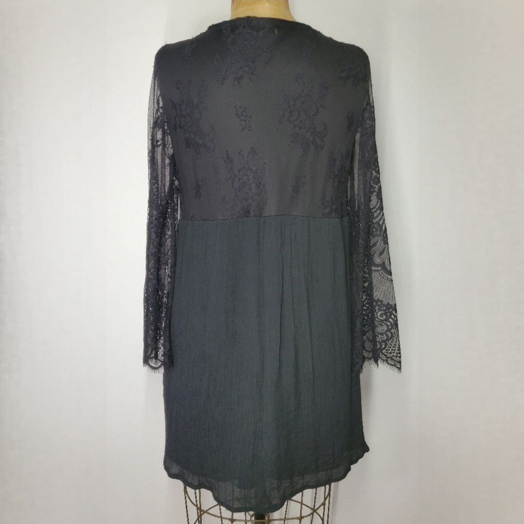 Other BaeVely S/M Dress Black Mini Lace Long Sleeve Empire Lined Size S / US 4 / IT 40 - 4 Thumbnail