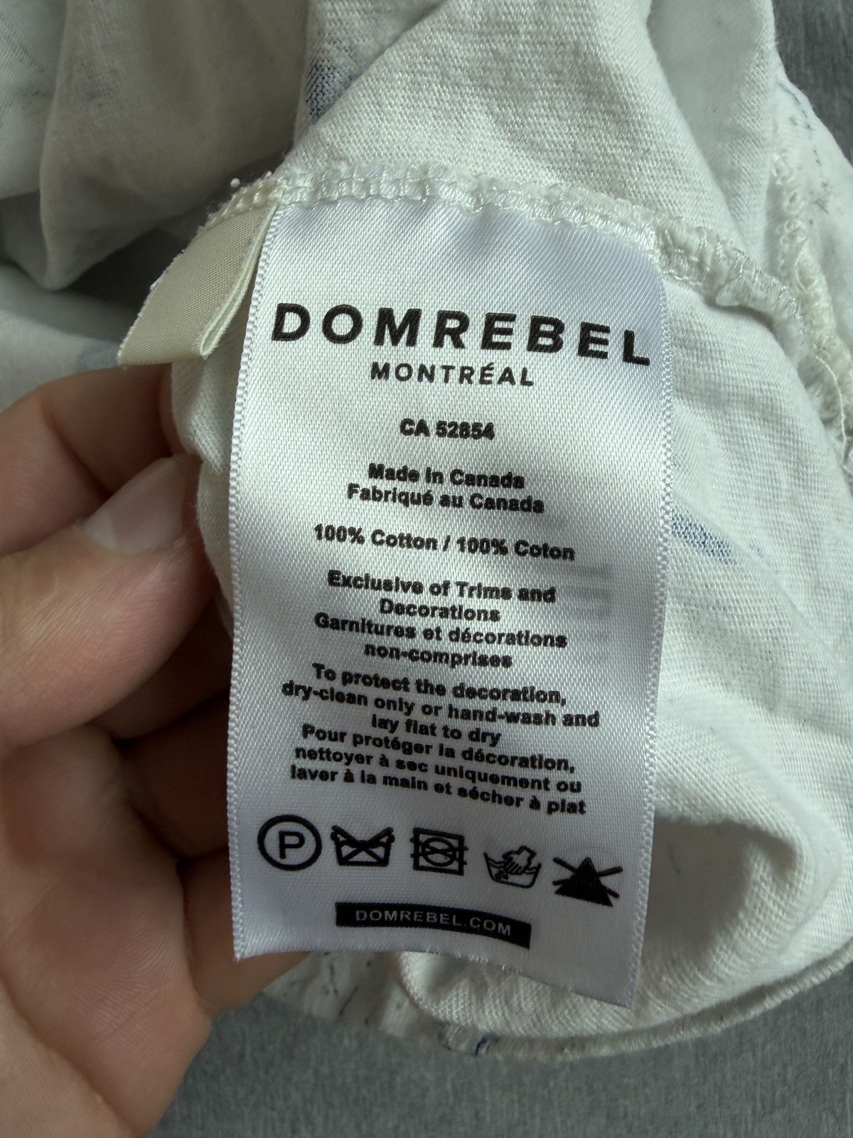 DOMREBEL DOMREBEL white and blue painting shirt Size US L / EU 52-54 / 3 - 4 Thumbnail
