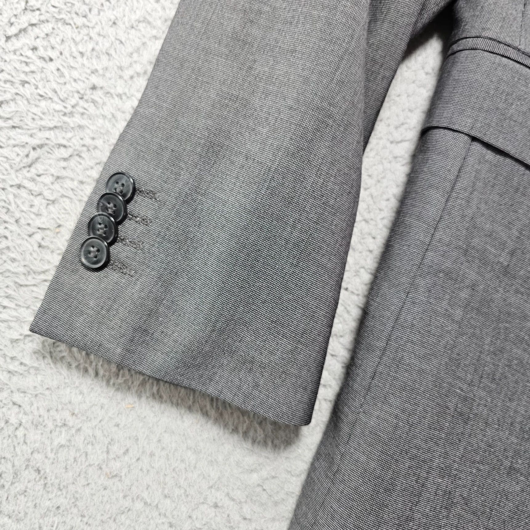 H&M H&M Blazer Mens 38R Grey Regular Fit Stretch Sport Coat 2 Button Suit Jacket Shirt? Size 38R - 3 Thumbnail