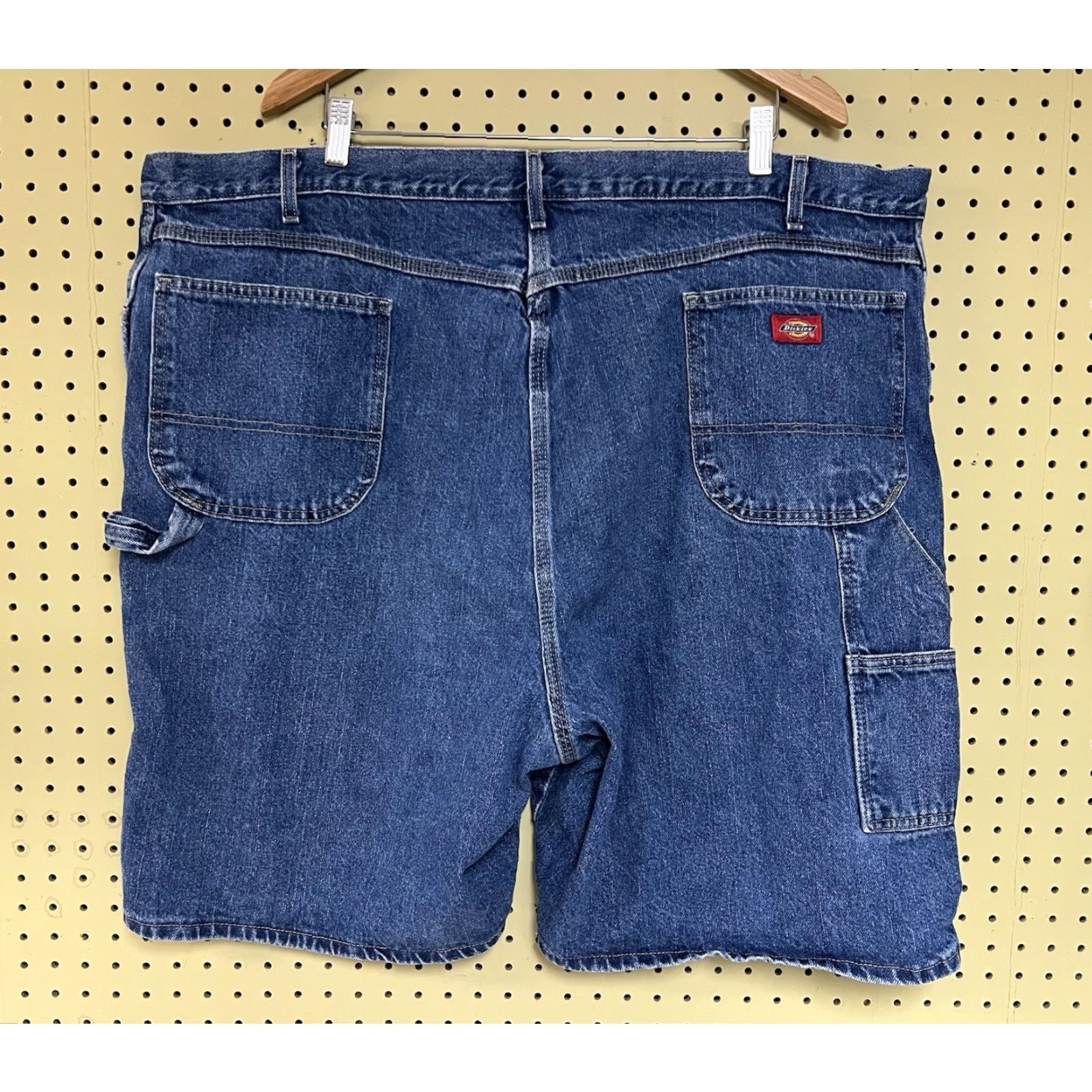 Dickies Dickies Mens Carpenter Jean Shorts Blue Denim Cotton Casual Workwear Utility Shorts Size US 32 / EU 48 - 2 Thumbnail